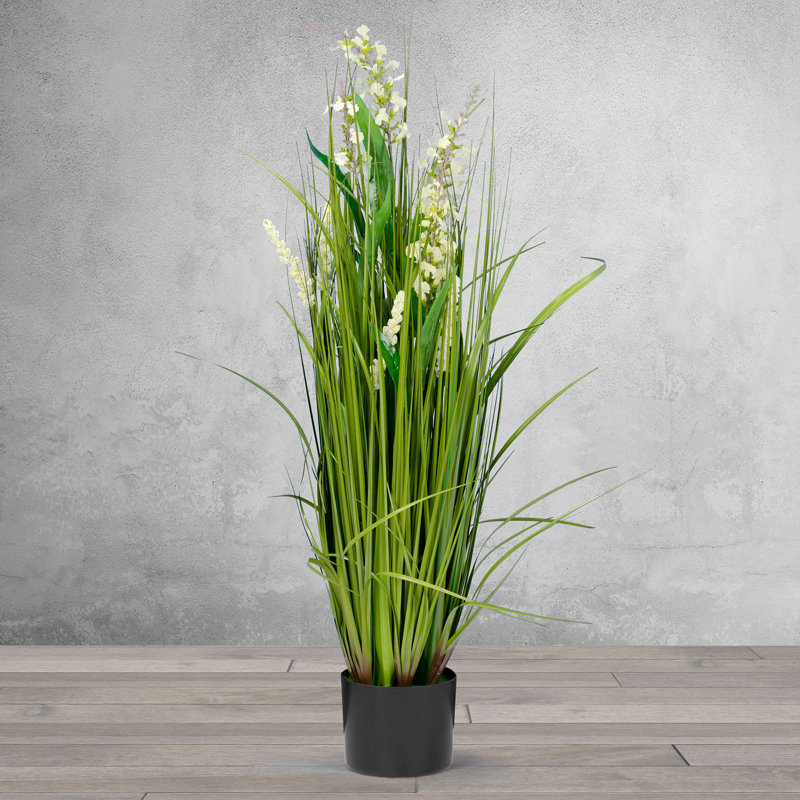 Highland Dunes Artificial Reed Flowering Plant In Pot Wayfair