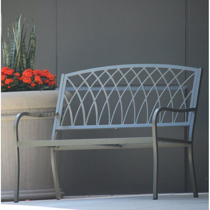 Ophelia Co Alvis Aluminum Garden Bench Reviews Wayfair