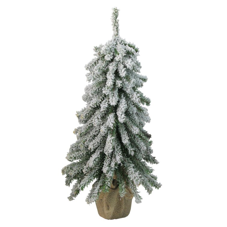 Miniature Flocked Frosted Pine Trees in Assorted sizes 