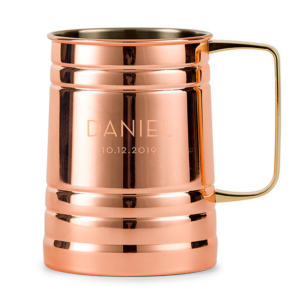 Classic Copper Moscow Mule Mug Personalized 20 oz 2 Lines