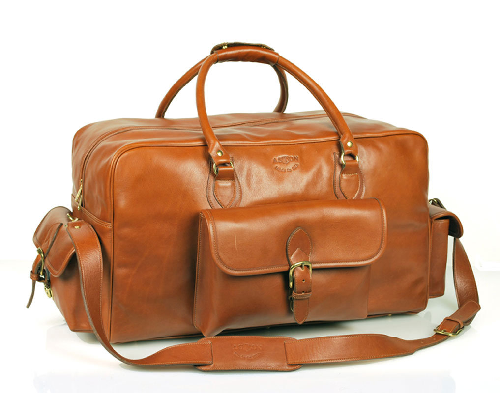 leather carry on duffel