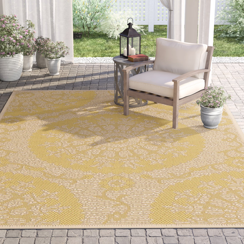 Storino Yellow Indoor/Outdoor Area Rug Rug Size: Runner 2'2" x 6'