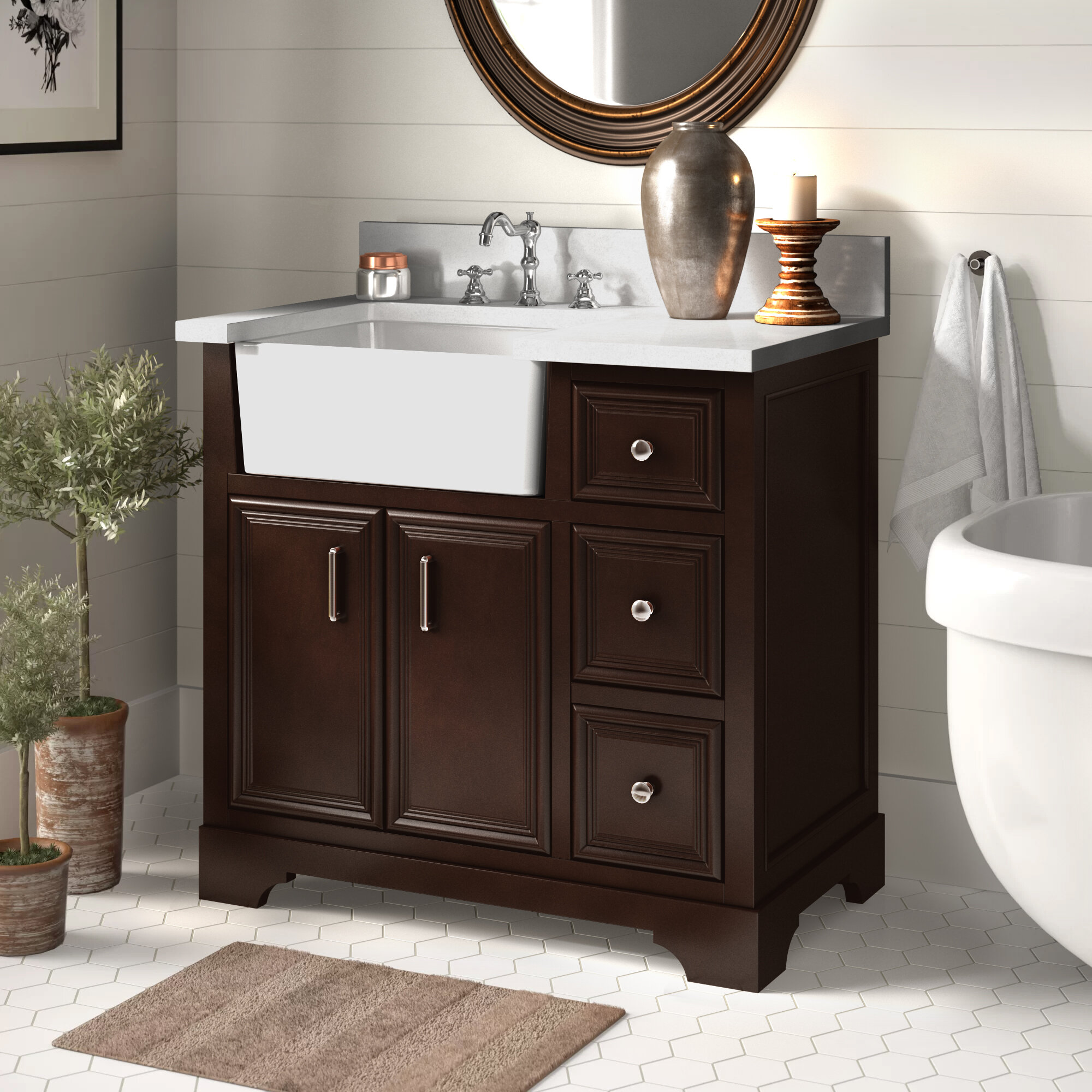 Sand Stable Emiliano 36 Single Bathroom Vanity Set Reviews Wayfair