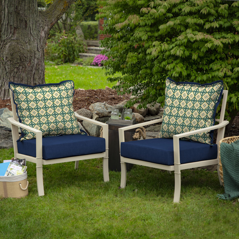 Charlton Home Ayles Moroccan Tile Outdoor Lounge Chair Cushion Reviews Wayfair