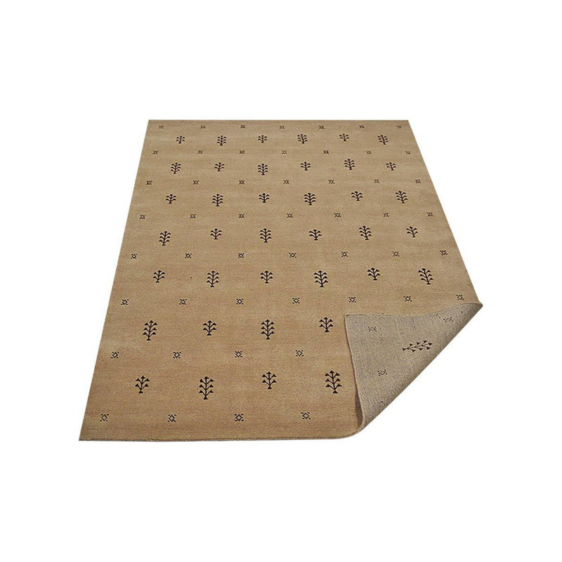 Union Rustic Maggiemae Geometric Hand Knotted Wool Beige Area Rug Wayfair