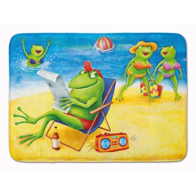 East Urban Home Frogs On The Beach Memory Foam Bath Rug Wayfair