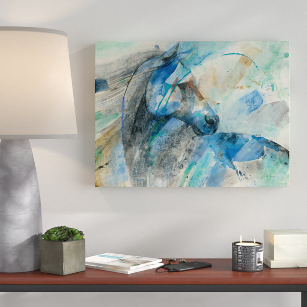 Wrought Studio Paloma Blue Acrylic Painting Print On Wrapped
