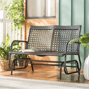patio double glider with table