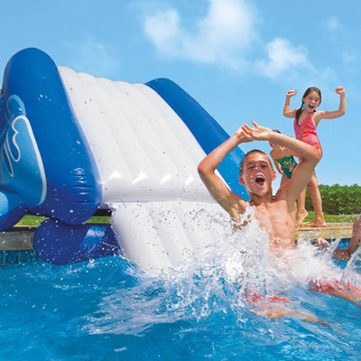 Intex 58849EP Kool Splash - Inflatable vinyl pool play center, water slide with integrated sprays for children and adults, from 6 years old 