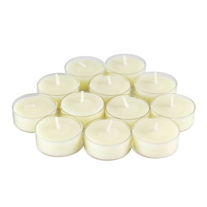Scented Tea Light Candle in Vanilla Scented Ivory (Set of 12)
