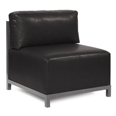 Woodsen Slipper Chair Latitude Run Finish Titanium Upholstery Black