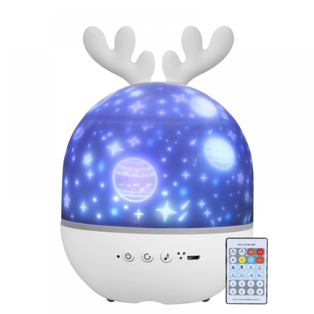 Universal Romantic Star Sky Moon Projector LED Lighting for Children Kids Bedroom Blue Night Lighting Lamp Star Light Rotating Projector