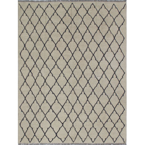 One-of-a-Kind Dore Hossai Hand-Woven Wool Ivory Area Rug