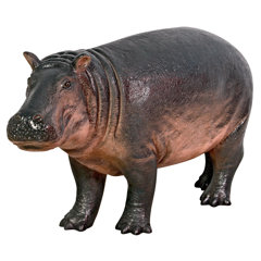 extra large wooden hippo