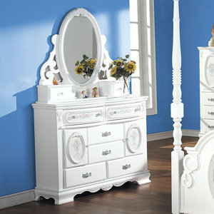 Schaub 6 Drawer Combo Dresser with Mirror