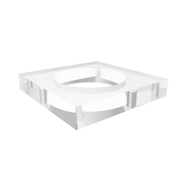 Plymor Clear Acrylic Rectangular Riser 2"H x 3"W x 2"D 1/8" thick 2 Pack 