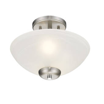 Charlton Home Engleman 1 Light 17 Simple Bowl Flush Mount Wayfair