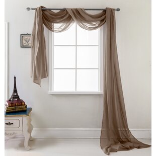 Brown Window Scarf Curtains \u0026 Drapes 