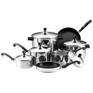 Classic Stainless Steel 15 Piece Cookware Set