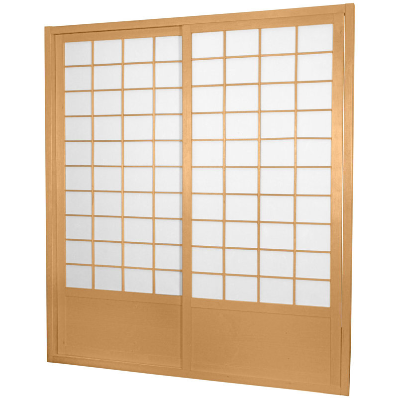 Oriental Furniture Paneled Wood Painted Zen Shoji Sliding Closet Door Wayfair