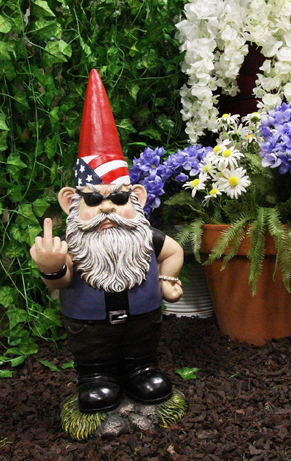 Ebros Whimsical Gnome With Greeting Signs Statues 4 Tall Collectible Set of 4 Welcome Gnome Family Figurines