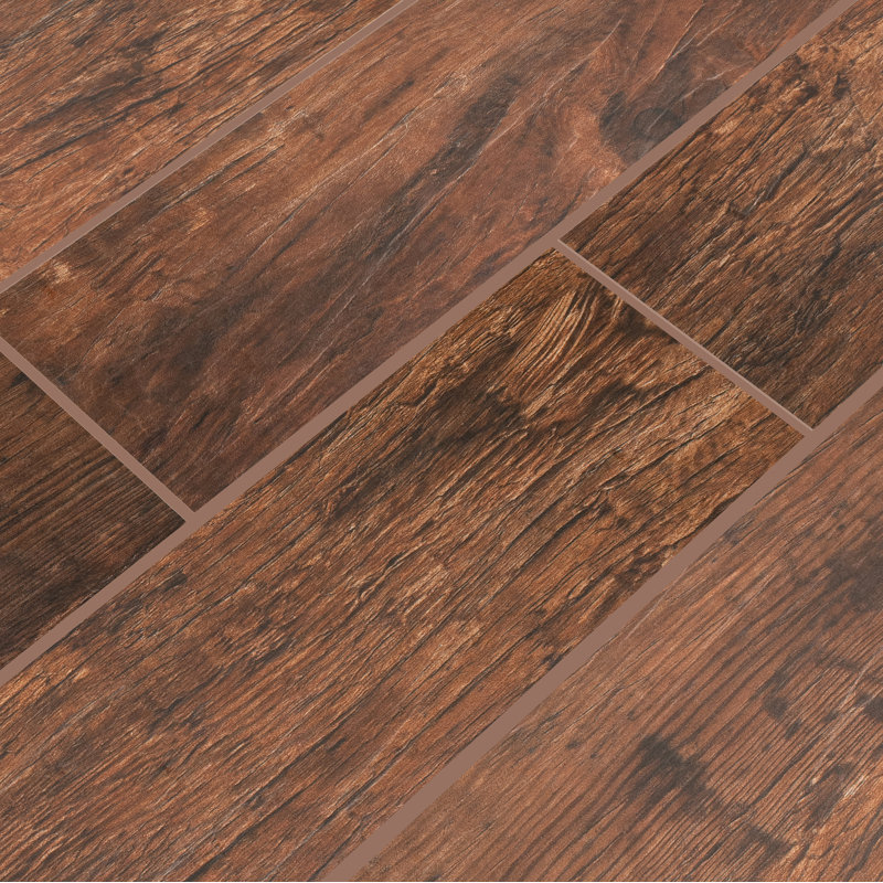 Msi Redwood 8 X 48 Porcelain Wood Look Tile Wayfair