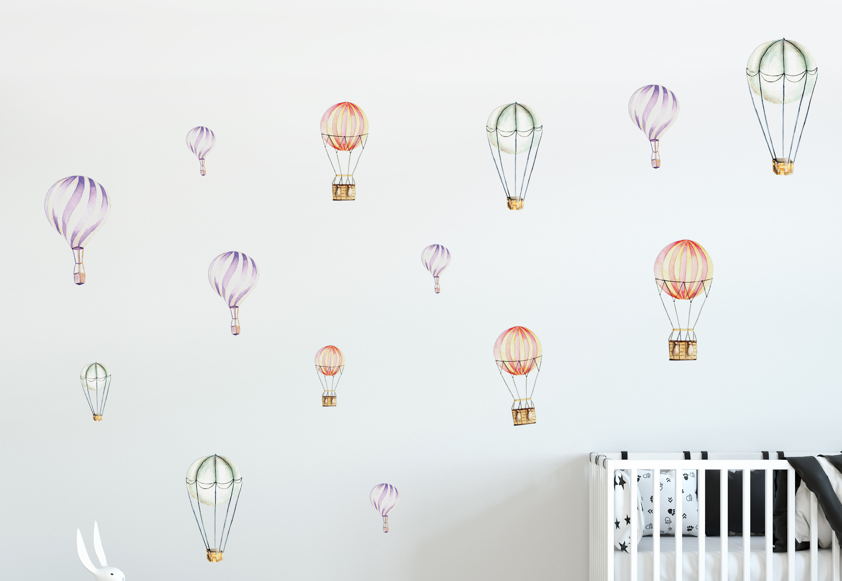 Hot Air Balloon Wall Decal Kid Transport Wall Decal Wall Decals Nursery Balloon Kids Wall Decal REUSABLE Nursery Wall Decal Airplane