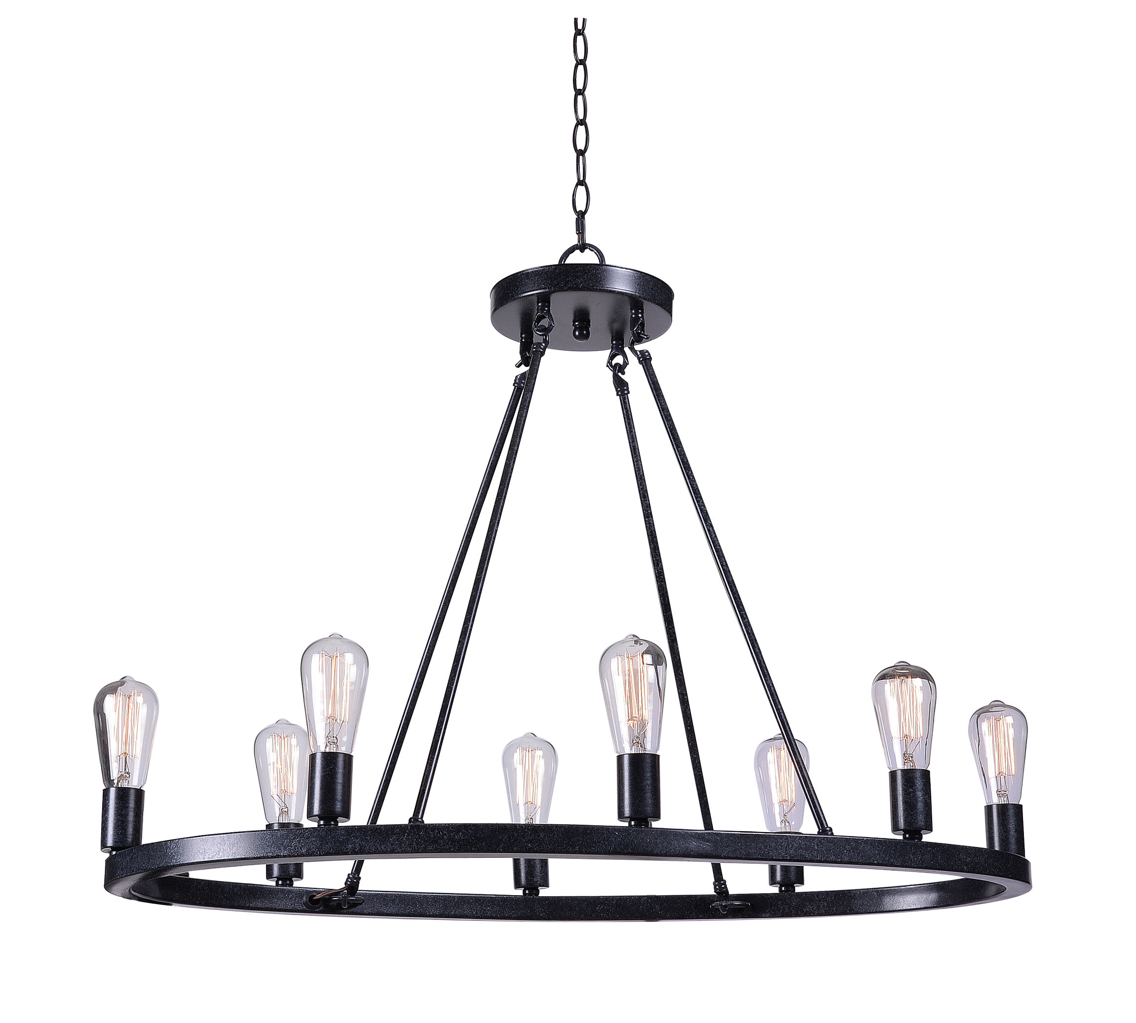 Charndon 8 Light Candle Style Wagon Wheel Chandelier Reviews