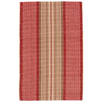 Medium Weight Red Ticking Stripe French General Woven Cotton 48 x 43