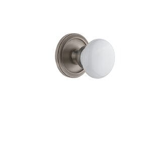501616G Decorative Door Knob White Ceramic Handle Entrance Lock Latch Privacy 