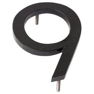 Sign 2 screws Vertical White Acrylic with Black Backing Modern House Numbers
