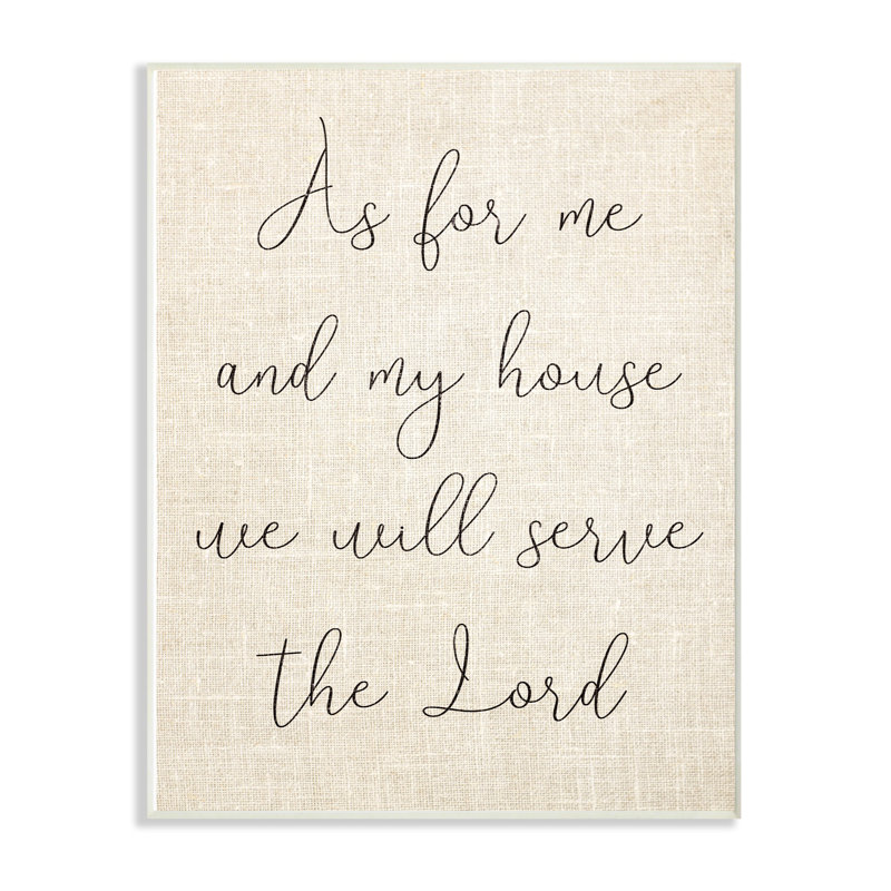 Gracie Oaks My House Will Serve The Lord Script Graphic Art