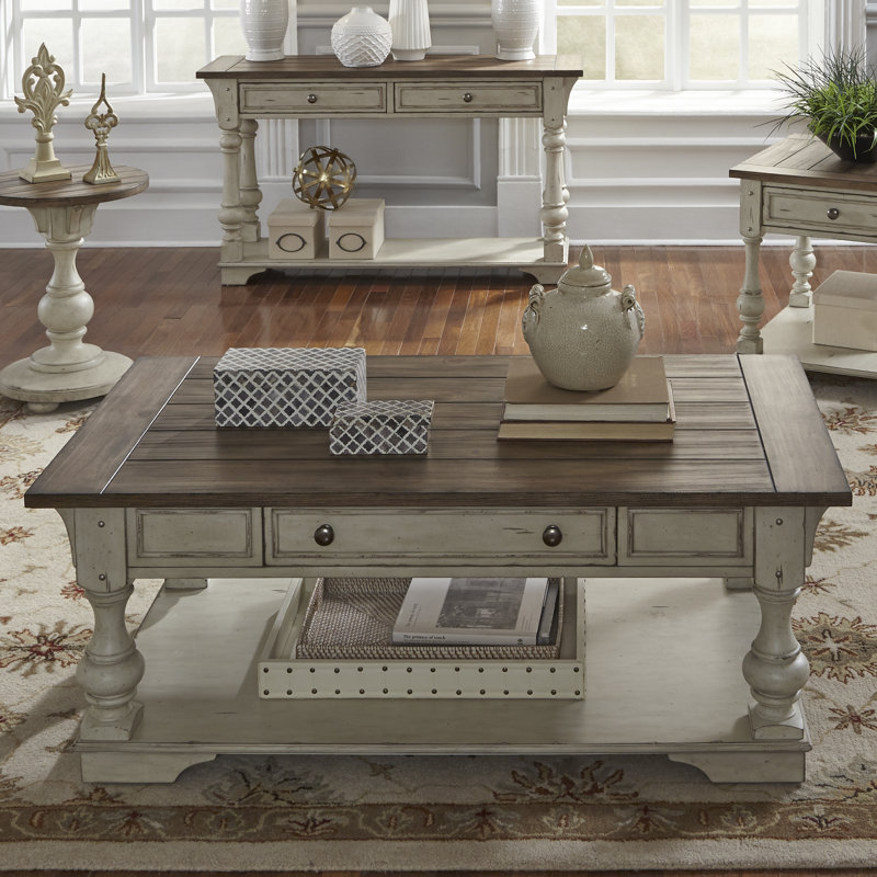 Kelly Clarkson Home Belle Meade Solid Wood Coffee Table With Storage Reviews Wayfair