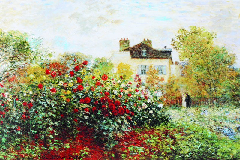 Garden by Claude Monet - Wrapped Canvas Print Size: 16" H x 24" W x 1.5" D