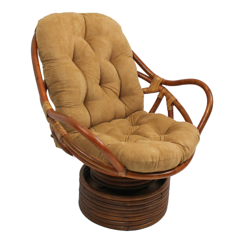 Lounge Chair Cushion Cushion Color: Micro Suede - Camel