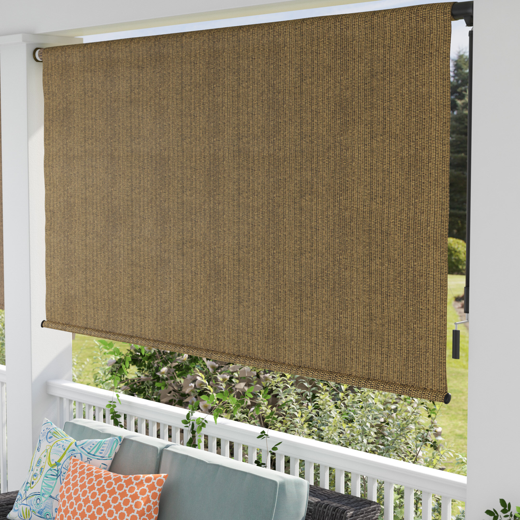 Kudosprs Com Patio Roll Up Down Shades Roller Window Shade 4w X 10l Beige Outdoor Shade Blinds Pull Shade Privacy Screen Porch Deck Balcony Pergola Trellis Carport Patio Lawn Garden Shade Cloth