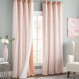 63 Inch And Less Pink Curtains Drapes You Ll Love In 2020 Wayfair