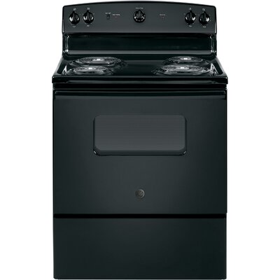 GE Appliances 30" 5 cu ft. Free-Standing Electric Range Finish: Black