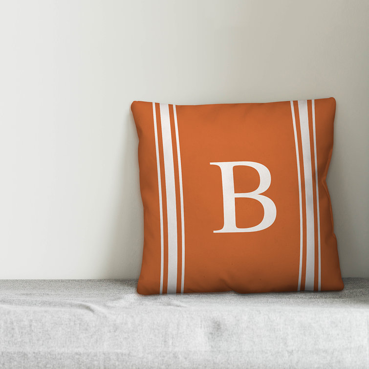 monogram accent pillow