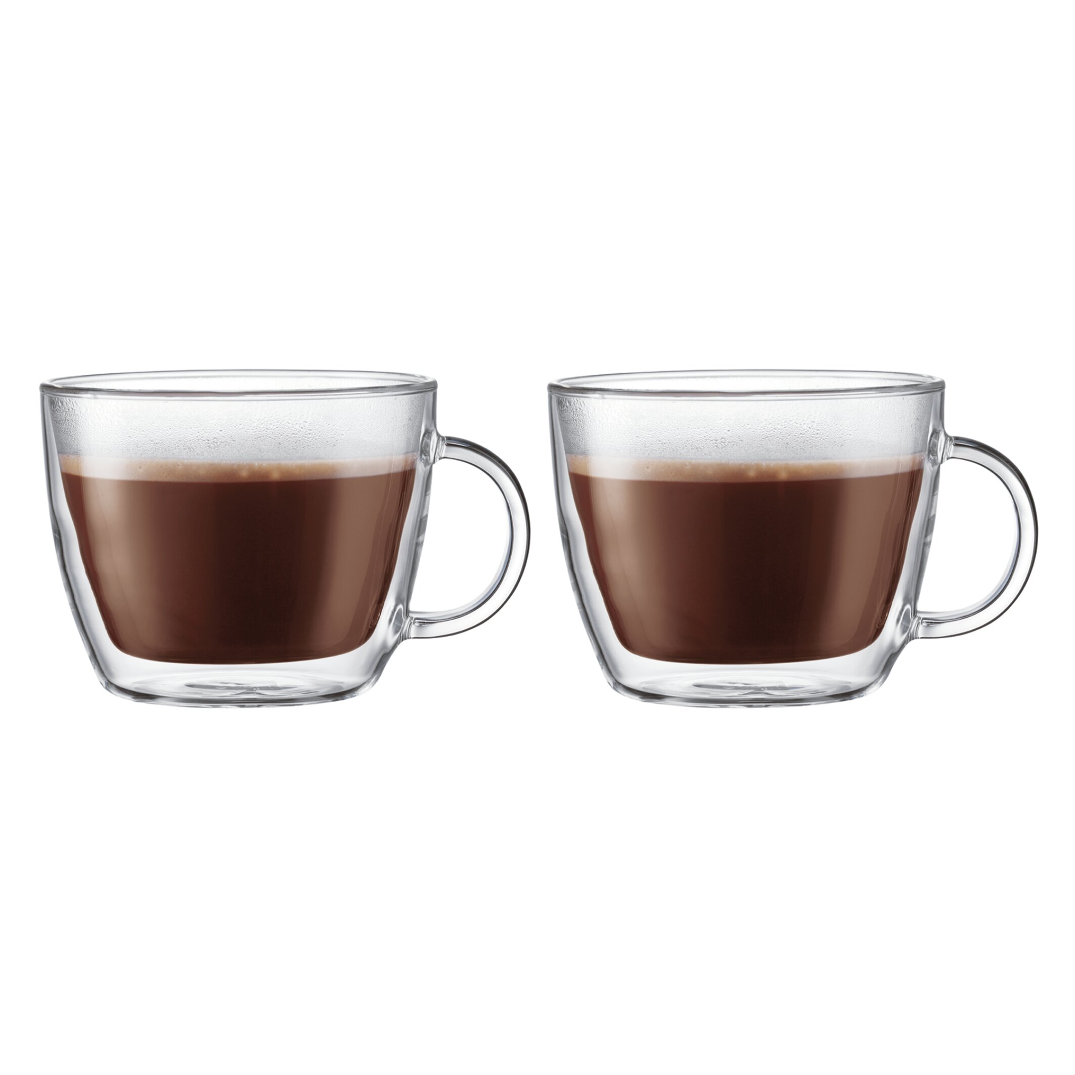 ESPRESSO DOUBLE WALLED COFFEE CUP 4 GLASSES & 4 SPOONS FOR BODUM CAPPUCCINO 