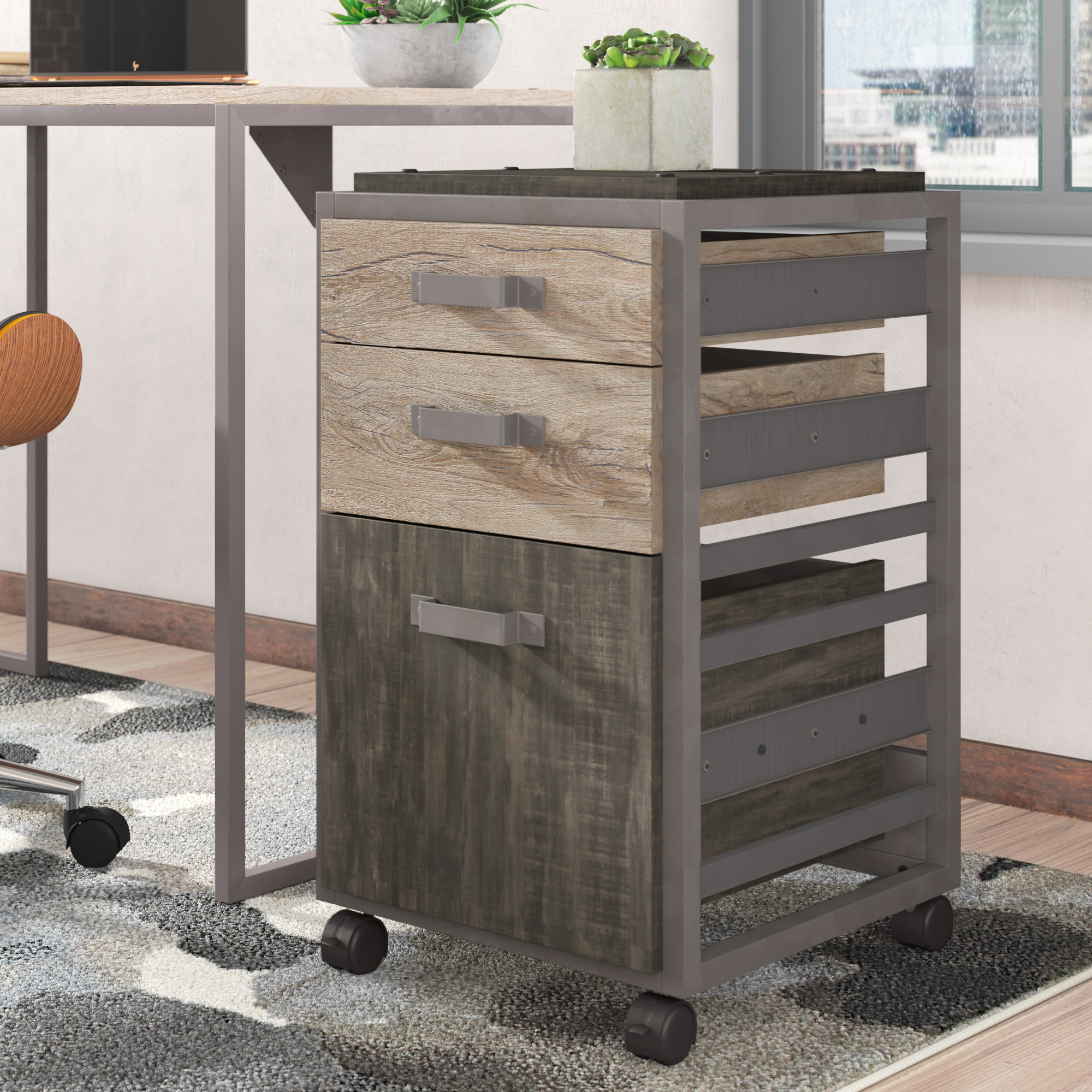 Greyleigh Rosemarie 3 Drawer Mobile Vertical Filing Cabinet Greyleigh Rosemarie 3 Drawer Mobile Vertical Filing Cabinet Reviews Wayfair