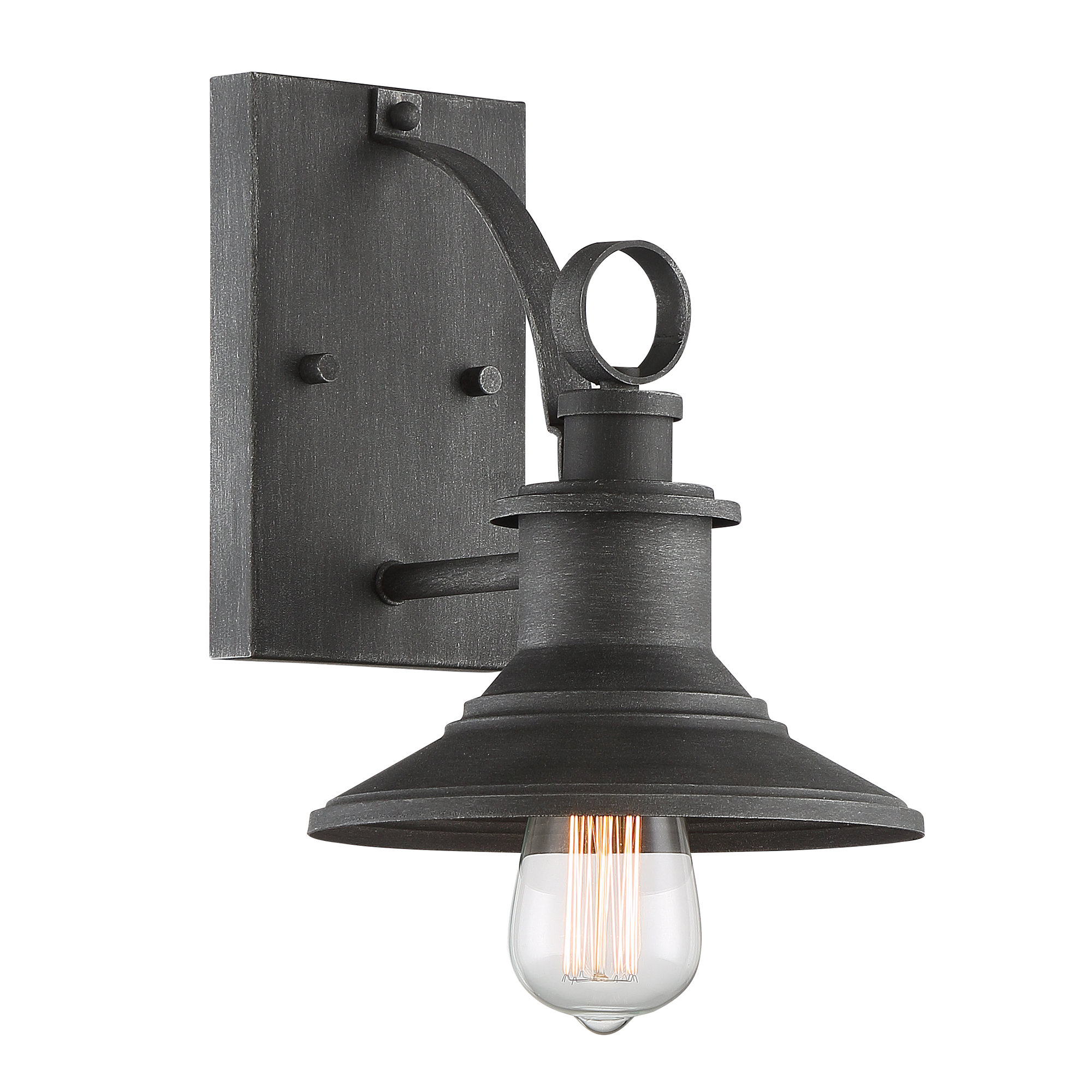 Williston Forge Amadi Weathered Pewter 1 Bulb Plug In Outdoor Williston Forge Amadi Weathered Pewter
