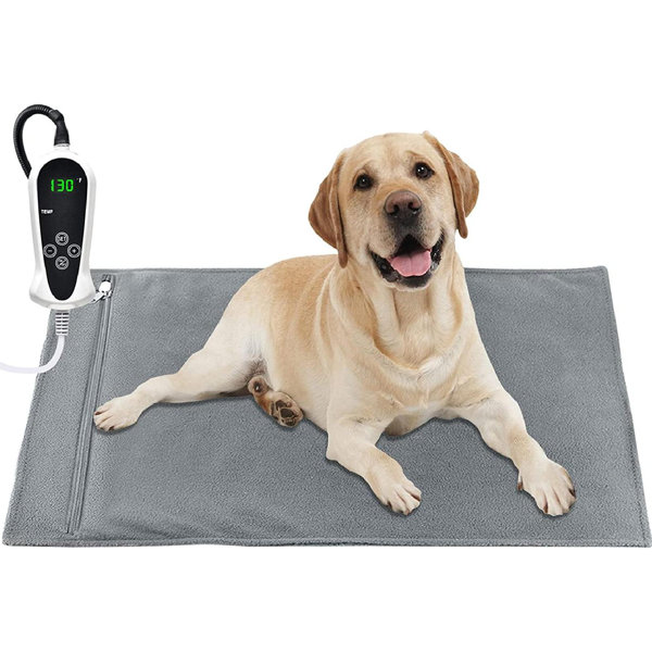 Waterproof Dog Cat Heating Pad Super Large Size Pet Heating Pad Electric Heating Pad for Dogs Adjustable Warming Mat with 6 Levels Temperature & 4 Timers Levels Auto Power Off Chew Resistant Cord 
