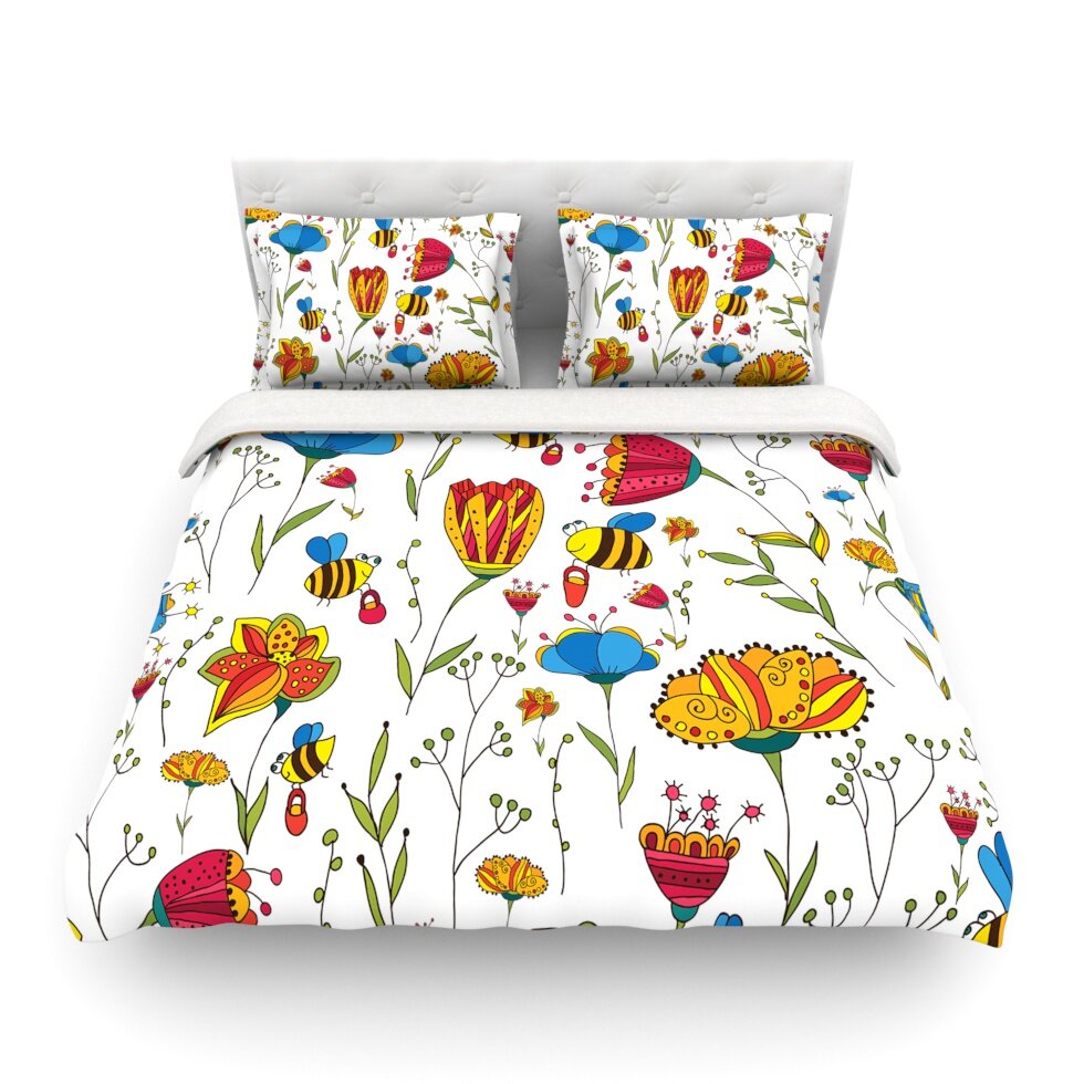 Kess Inhouse Bees By Alisa Drukman Featherweight Duvet Cover Wayfair