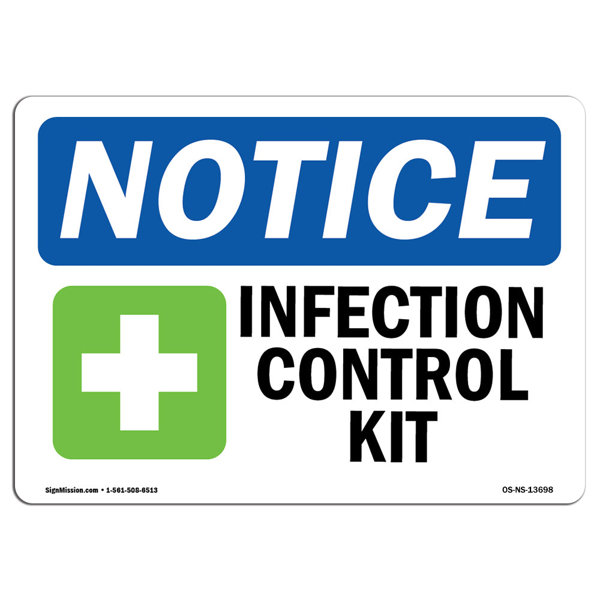 SignMission Osha Notice Infection Control Kit Sign With Symbol Wayfair