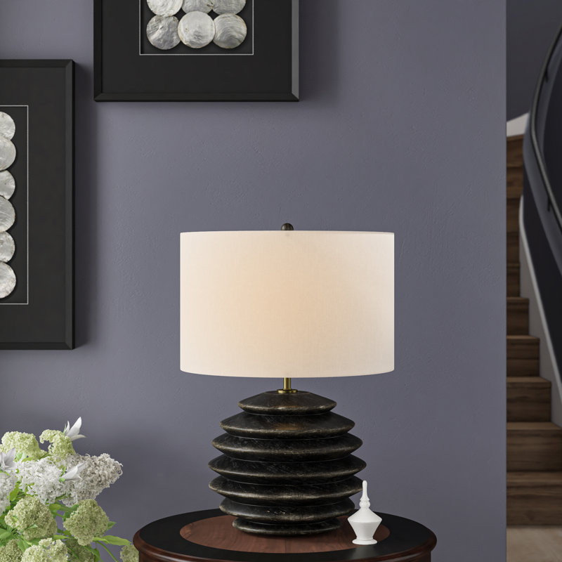 etched birches table lamp