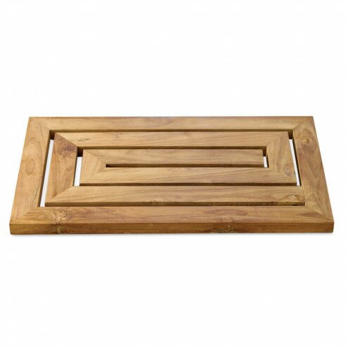 Symple Stuff Scrap Teak 23 5 In X 14 In Outdoor Door Mat Wayfair