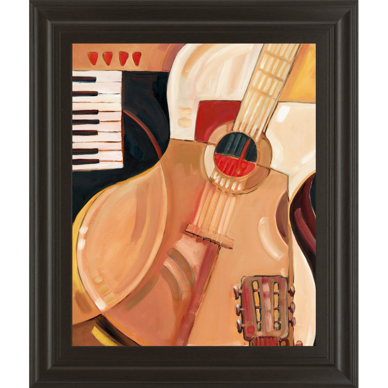 Classyartwholesalers Abstract Guitar By Paul Brent Framed Painting