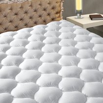 Quilted Mattress Cover Zipper Fitted Sheet Single Side Disassembly for Winter 