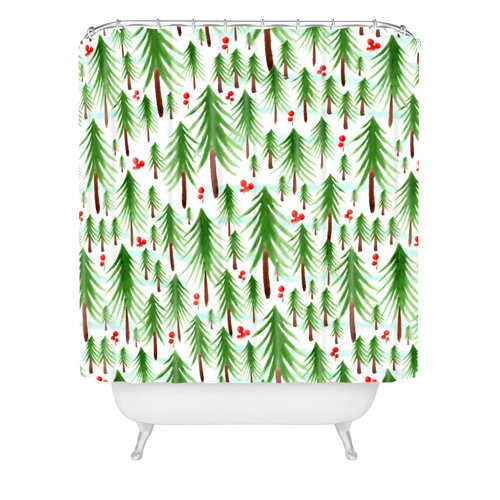 East Urban Home Heather Dutton Christmas Tree Farm Single Shower